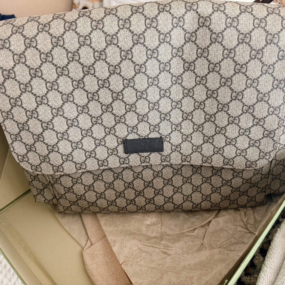 Gucci supreme diaper bag